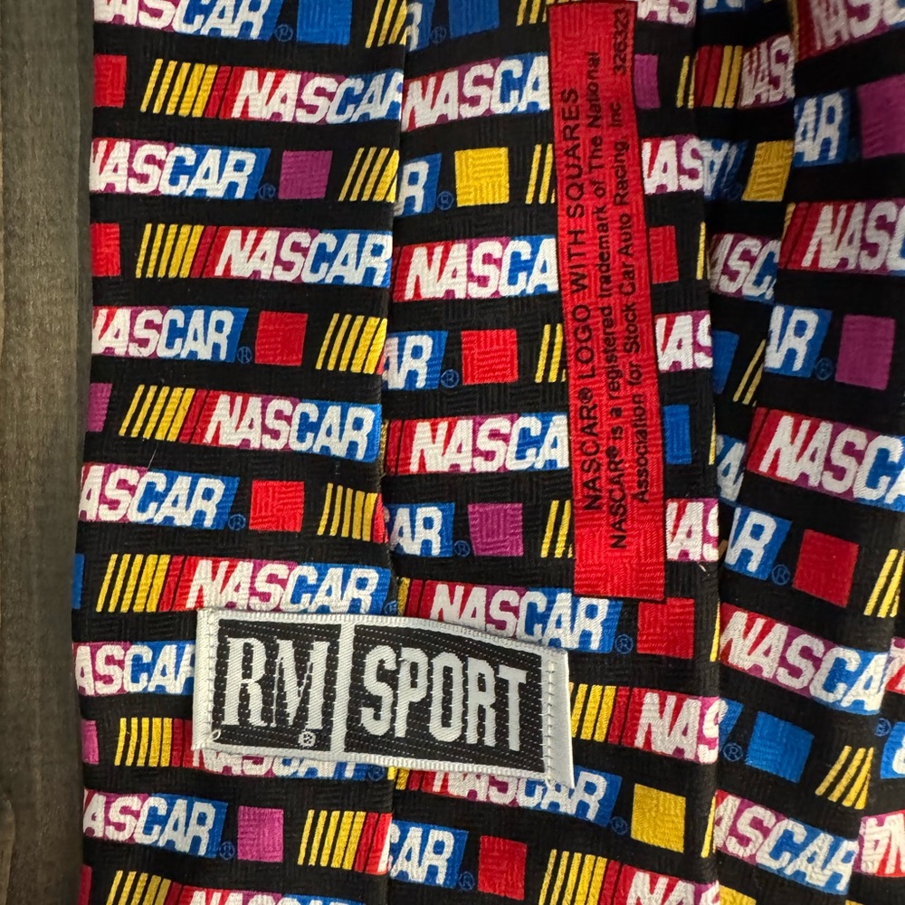 RMSport NASCAR Logo Tie | Multicolor Racing Necktie Novelty Sports - Picture 2 of 2